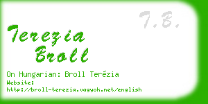 terezia broll business card